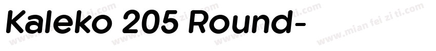 Kaleko 205 Round字体转换